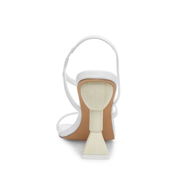 Szpilki Damskie Steve Madden Structure Heel Białe | SM-412WN