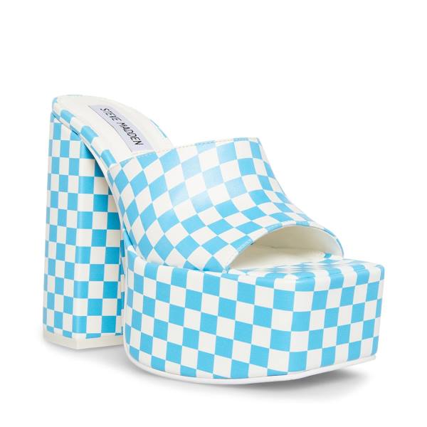 Szpilki Damskie Steve Madden Trixie Heel Niebieskie Białe | SM-958HW
