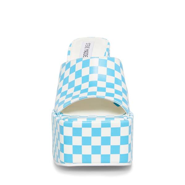 Szpilki Damskie Steve Madden Trixie Heel Niebieskie Białe | SM-958HW