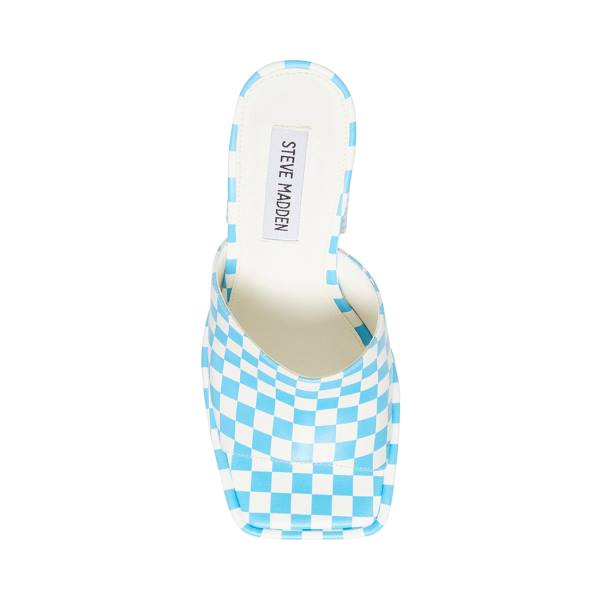 Szpilki Damskie Steve Madden Trixie Heel Niebieskie Białe | SM-958HW