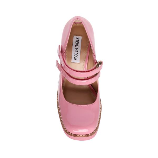 Szpilki Damskie Steve Madden Twice Lakierowana Heel Różowe | SM-385MF