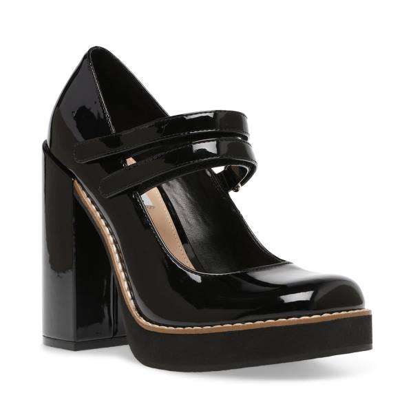 Szpilki Damskie Steve Madden Twice Lakierowana Heel Czarne | SM-729CO