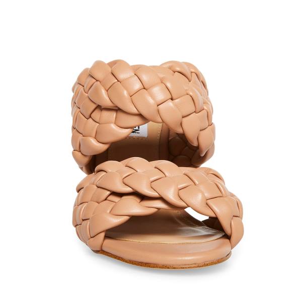Szpilki Damskie Steve Madden Twisted Tan Heel Brązowe | SM-062KM