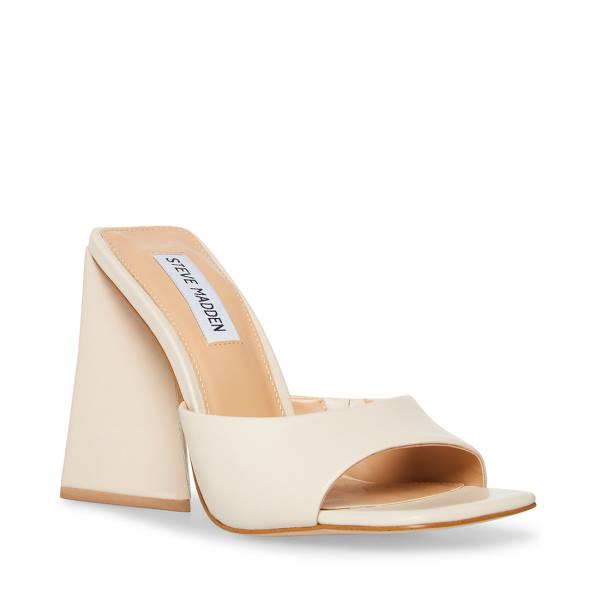 Szpilki Damskie Steve Madden Twists Bone Skórzane Heel Beżowe | SM-649DS