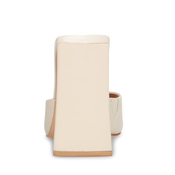 Szpilki Damskie Steve Madden Twists Bone Skórzane Heel Beżowe | SM-649DS