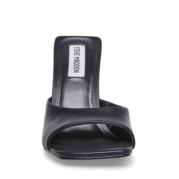 Szpilki Damskie Steve Madden Twists Skórzane Heel Czarne | SM-965VJ