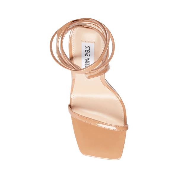 Szpilki Damskie Steve Madden Uplift Camel Lakierowana Heel Brązowe | SM-473YD