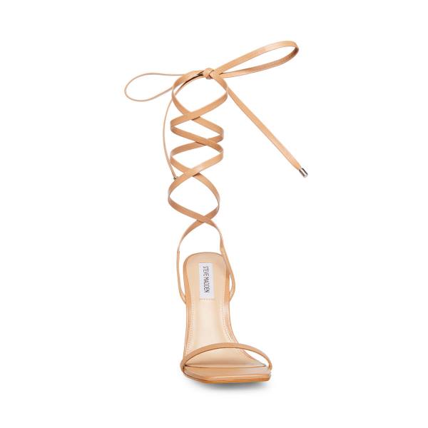 Szpilki Damskie Steve Madden Uplift Natural Skórzane Heel Beżowe | SM-136EP
