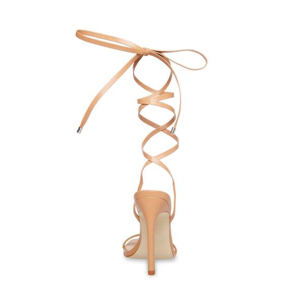 Szpilki Damskie Steve Madden Uplift Natural Skórzane Heel Beżowe | SM-136EP
