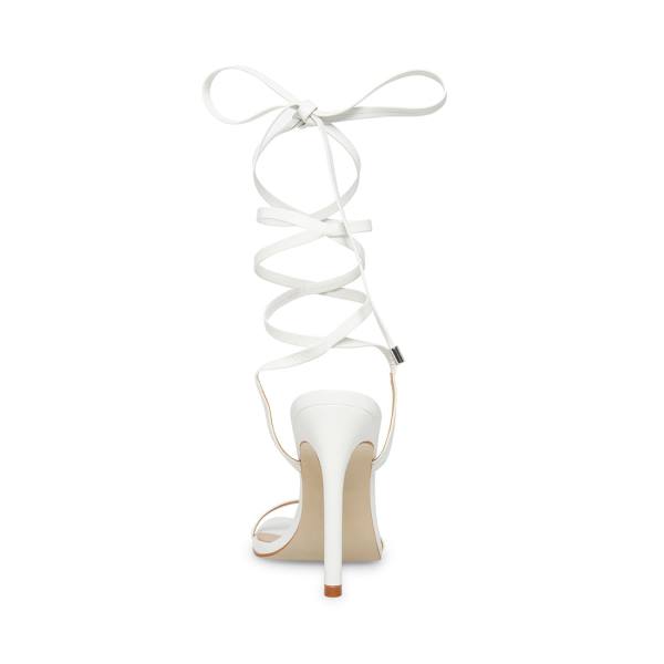 Szpilki Damskie Steve Madden Uplift Skórzane Heel Białe | SM-647UJ