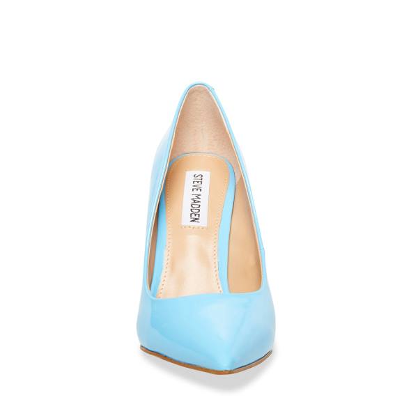 Szpilki Damskie Steve Madden Vala Baby Lakierowana Heel Niebieskie | SM-921BC