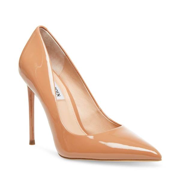 Szpilki Damskie Steve Madden Vala Camel Lakierowana Heel Brązowe | SM-830JW