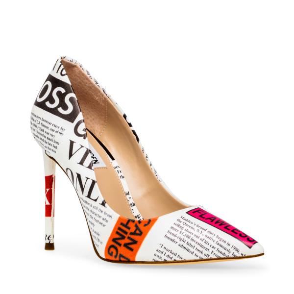 Szpilki Damskie Steve Madden Vala Heel Białe Kolorowe | SM-064LC