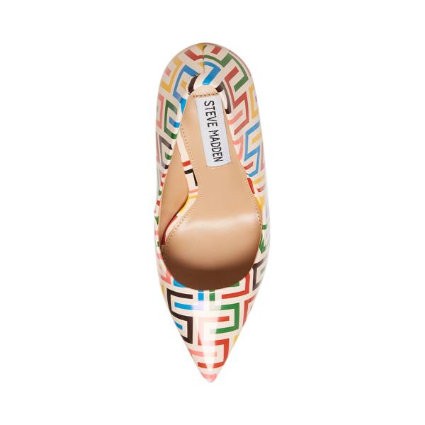Szpilki Damskie Steve Madden Vala Heel Białe Żółte | SM-428IE