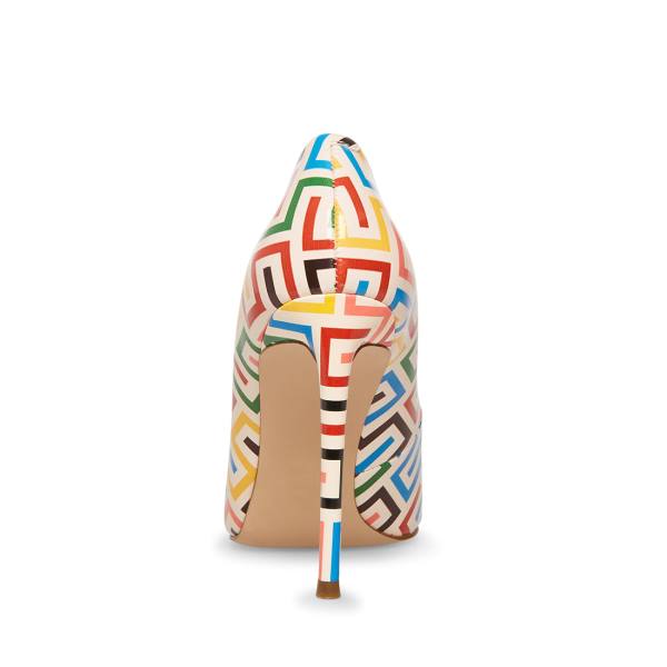 Szpilki Damskie Steve Madden Vala Heel Białe Żółte | SM-428IE
