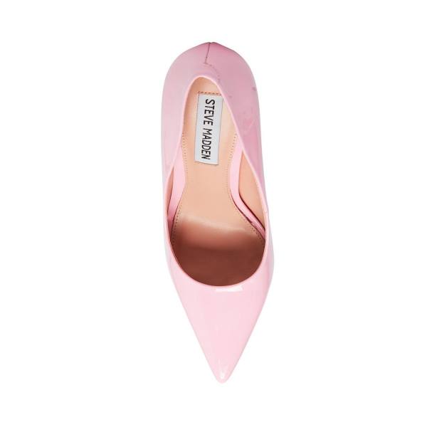Szpilki Damskie Steve Madden Vala Lakierowana Heel Różowe | SM-526CQ
