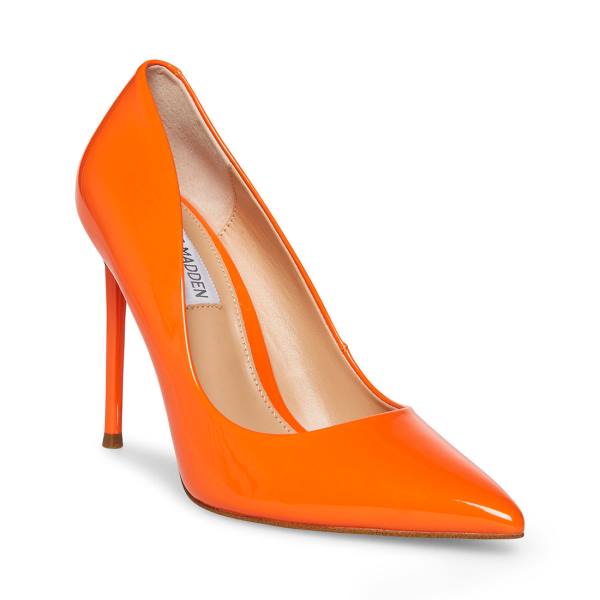 Szpilki Damskie Steve Madden Vala Lakierowana Heel Pomarańczowe | SM-821WF