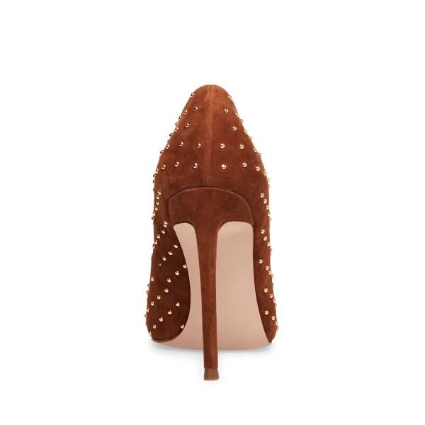 Szpilki Damskie Steve Madden Valarie Cognac Heel Brązowe | SM-849LO