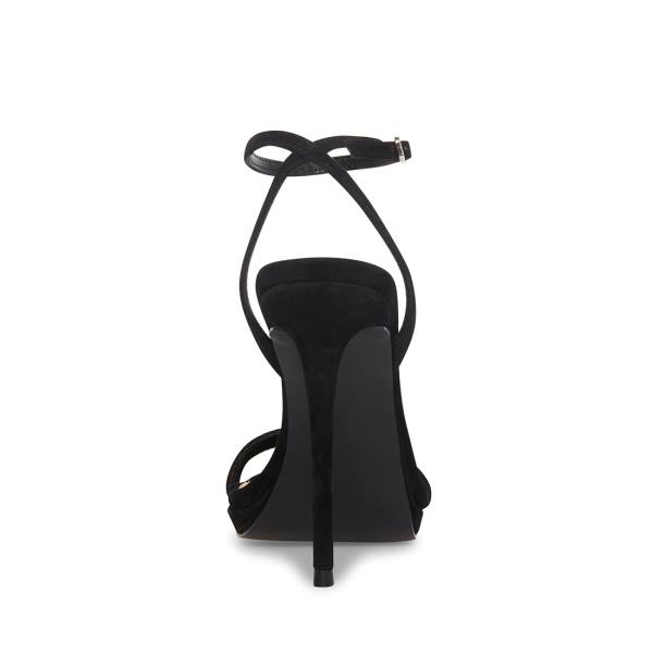 Szpilki Damskie Steve Madden Wafer Zamszowe Heel Czarne | SM-682BL