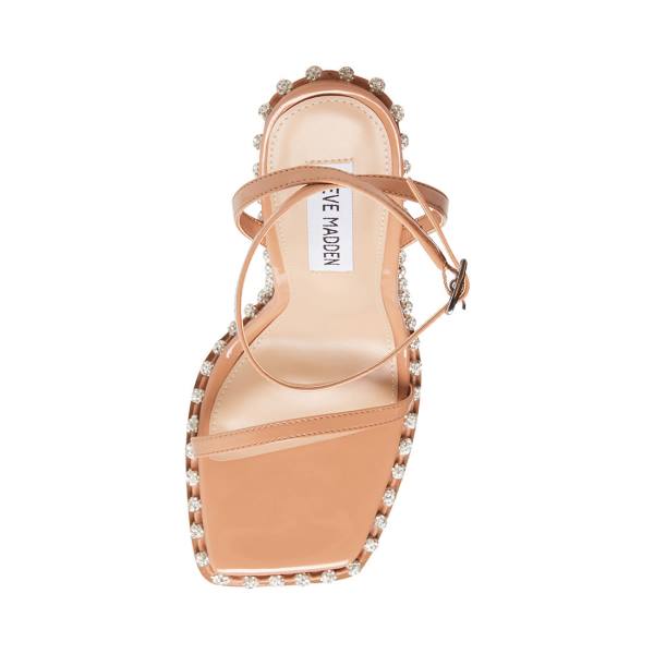 Szpilki Damskie Steve Madden Zelle Camel Heel Brązowe Kolorowe | SM-392YO