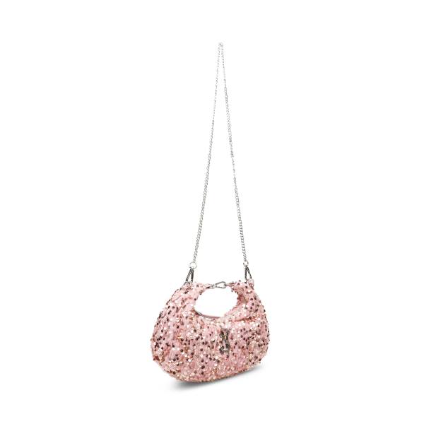 Torba Crossbody Damskie Steve Madden Bbrenda Sequins Blush Różowe | SM-820CO