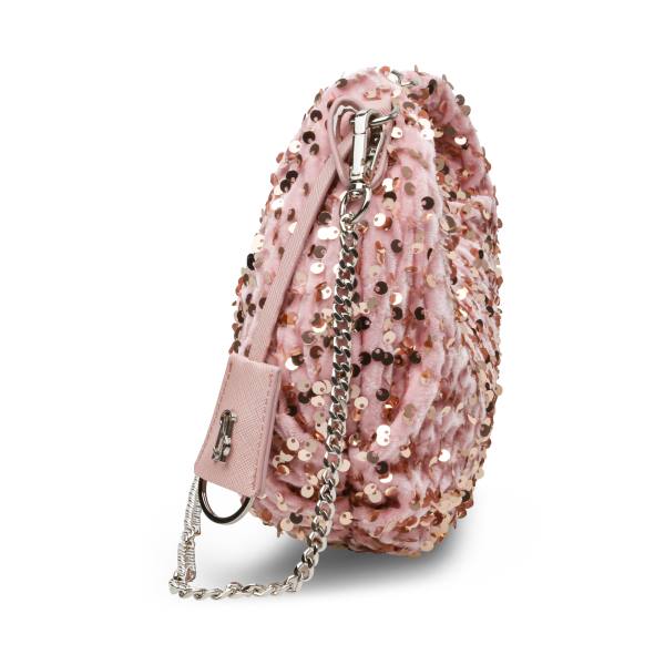 Torba Crossbody Damskie Steve Madden Bbrenda Sequins Blush Różowe | SM-820CO