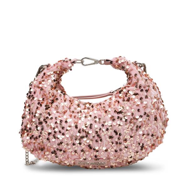 Torba Crossbody Damskie Steve Madden Bbrenda Sequins Blush Różowe | SM-820CO