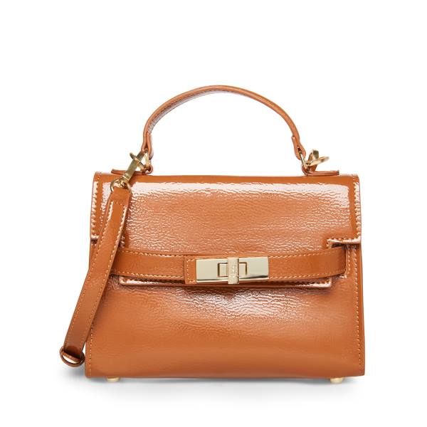 Torba Crossbody Damskie Steve Madden Bdignify Cognac Lakierowana Brązowe | SM-318JF