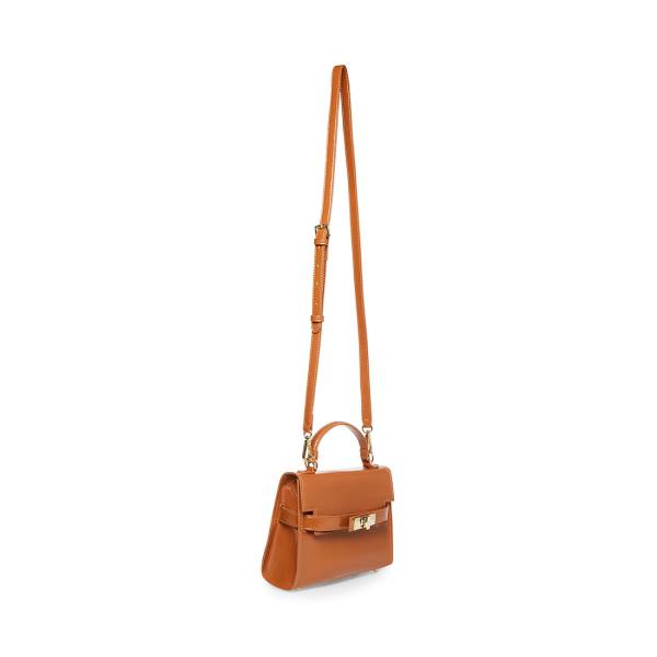 Torba Crossbody Damskie Steve Madden Bdignify Cognac Lakierowana Brązowe | SM-318JF