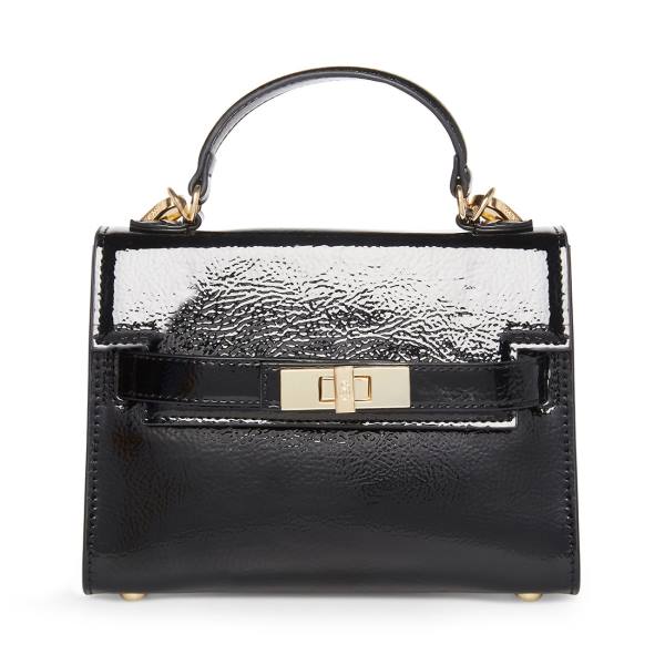Torba Crossbody Damskie Steve Madden Bdignify Lakierowana Czarne | SM-746UQ