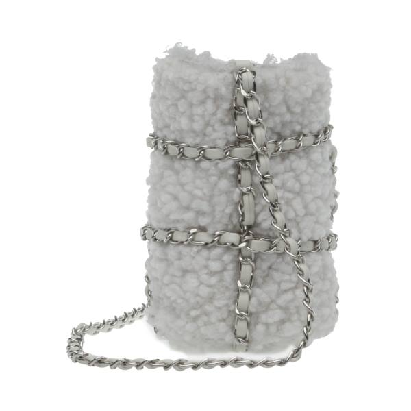 Torba Crossbody Damskie Steve Madden Bquench Faux Fur Białe | SM-093RX