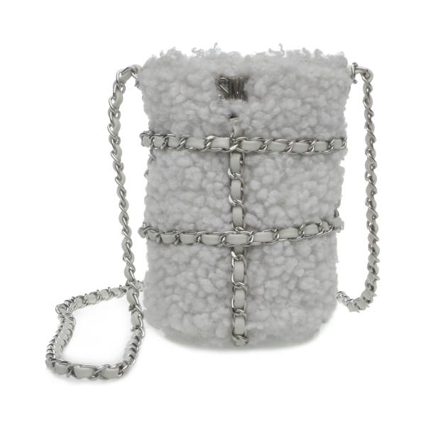 Torba Crossbody Damskie Steve Madden Bquench Faux Fur Białe | SM-093RX