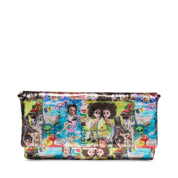 Torba Crossbody Damskie Steve Madden Bsublime Srebrne Kolorowe | SM-315XS