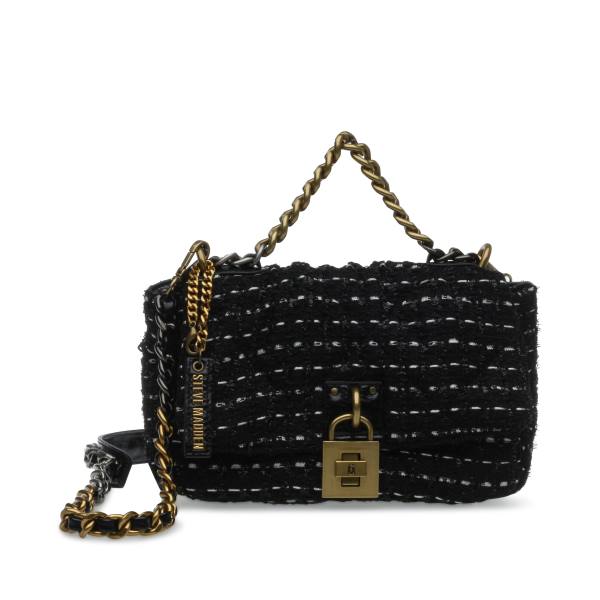 Torba Crossbody Damskie Steve Madden Bterra Tweed Czarne | SM-087SV