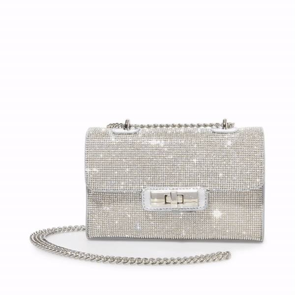Torba Crossbody Damskie Steve Madden Bwonders Srebrne | SM-542OM