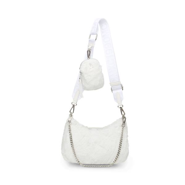 Torby Przez Ramię Damskie Steve Madden Bvital Faux Fur Białe | SM-275LQ
