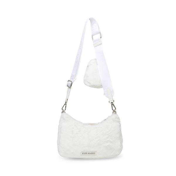 Torby Przez Ramię Damskie Steve Madden Bvital Faux Fur Białe | SM-275LQ