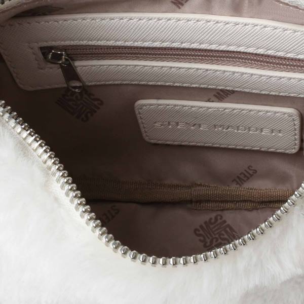 Torby Przez Ramię Damskie Steve Madden Bvital Faux Fur Białe | SM-275LQ