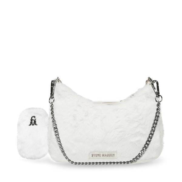 Torby Przez Ramię Damskie Steve Madden Bvital Faux Fur Białe | SM-275LQ