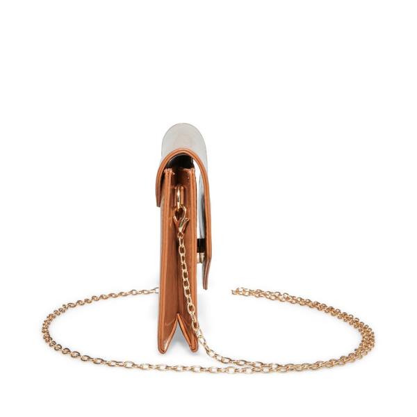 Torby Przez Ramię Damskie Steve Madden Bworldly Camel Lakierowana Brązowe | SM-914ME