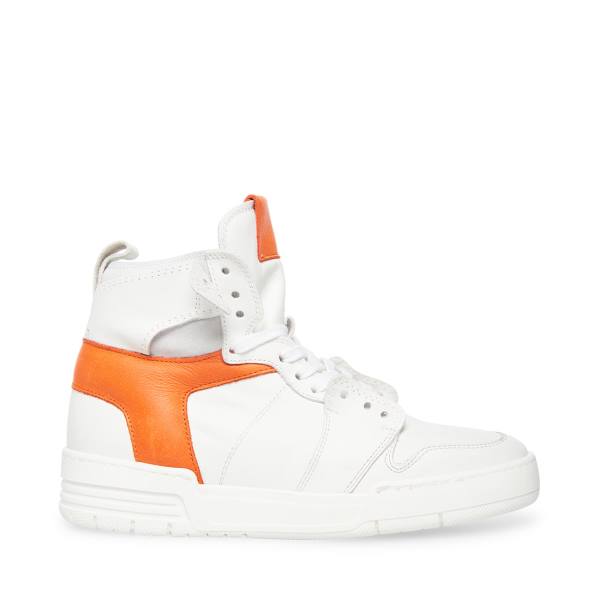 Trampki Damskie Steve Madden Bizzy Białe Czerwone | SM-385VO