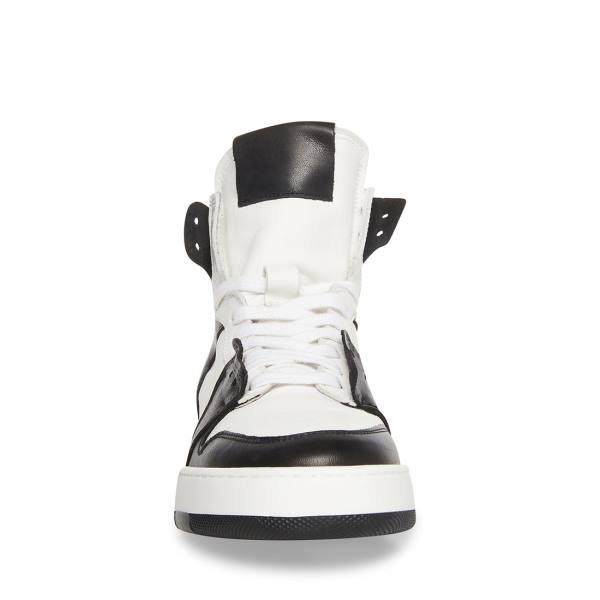 Trampki Damskie Steve Madden Bizzy Czarne Białe | SM-829GA