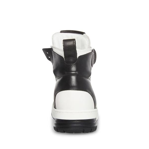 Trampki Damskie Steve Madden Bizzy Czarne Białe | SM-829GA
