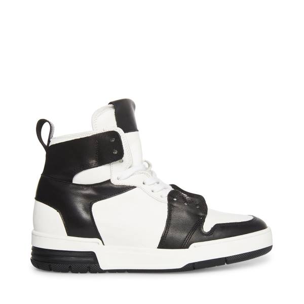 Trampki Damskie Steve Madden Bizzy Czarne Białe | SM-829GA