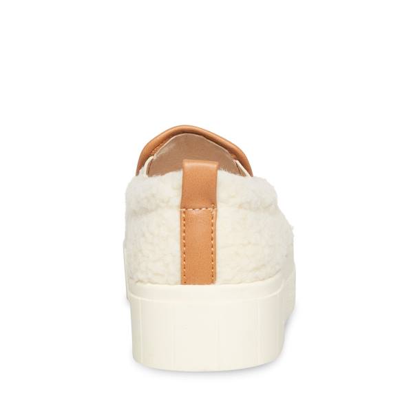 Trampki Damskie Steve Madden Cosmo-s Natural Beżowe | SM-378JP