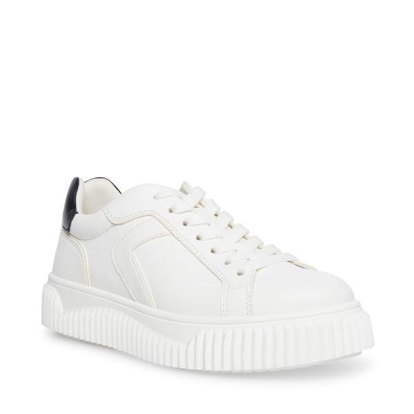 Trampki Damskie Steve Madden Dillyn Białe Czarne | SM-267GX