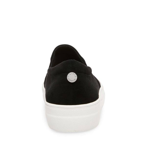 Trampki Damskie Steve Madden Gills Zamszowe Czarne | SM-850DA