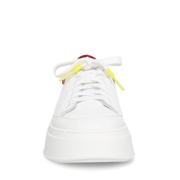 Trampki Damskie Steve Madden Ibby Fuschia Białe | SM-201YX