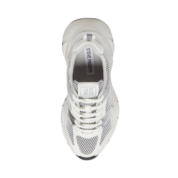 Trampki Damskie Steve Madden Issac Białe Szare | SM-130IY