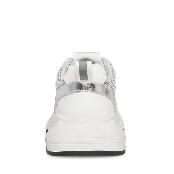 Trampki Damskie Steve Madden Issac Białe Szare | SM-130IY